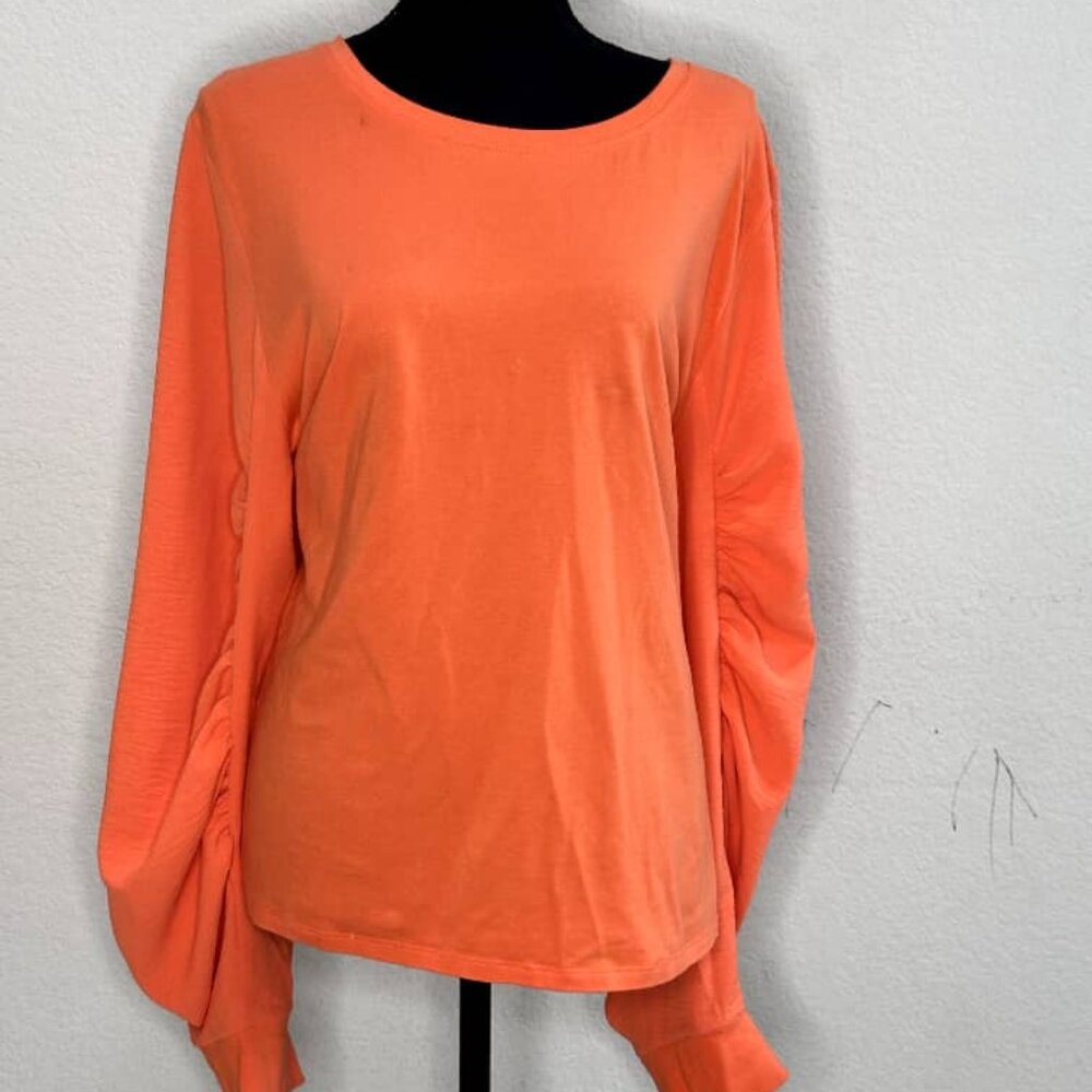 Long-Sleeve Round-Neck Top